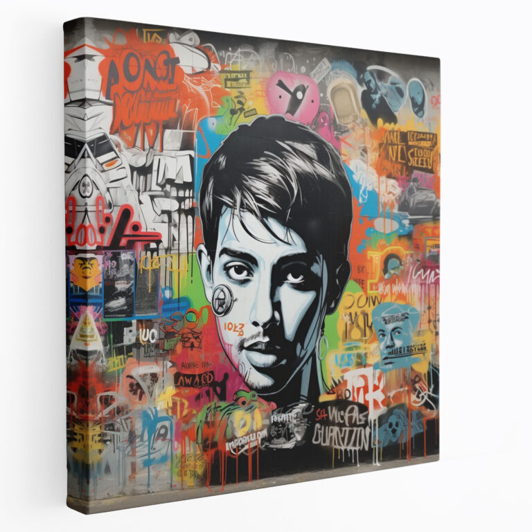 Pulp Fiction Canvas Wall Art - Pulp Fiction, Characters, Street Graffiti Style, Canvas Wall Art
