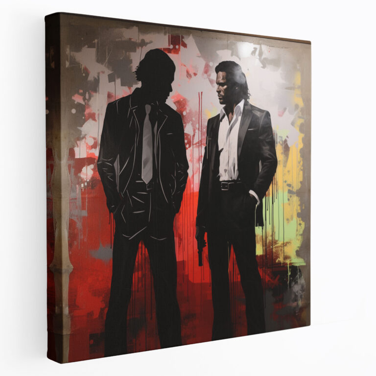 Pulp Fiction Canvas Print - Pulp Fiction, Jules Winnfield, Wall Art, Silhouette