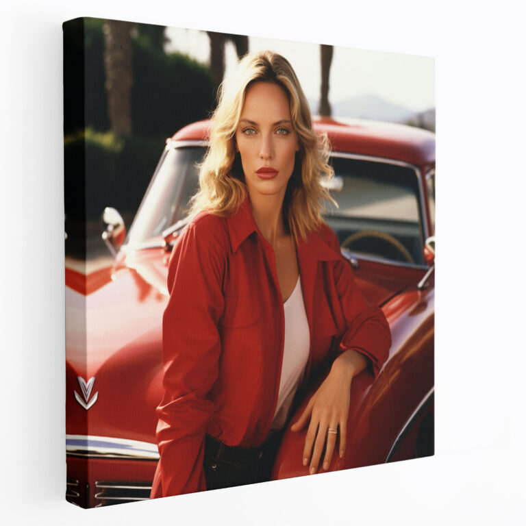 Pulp Fiction Wall Art - Pulp Fiction, Home Decoration, Red Car, Wall Decoration