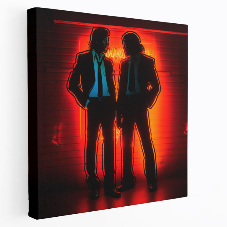 Pulp Fiction Canvas Print - Pulp Fiction, Silhouette, Home Decoration, Pulp Fiction