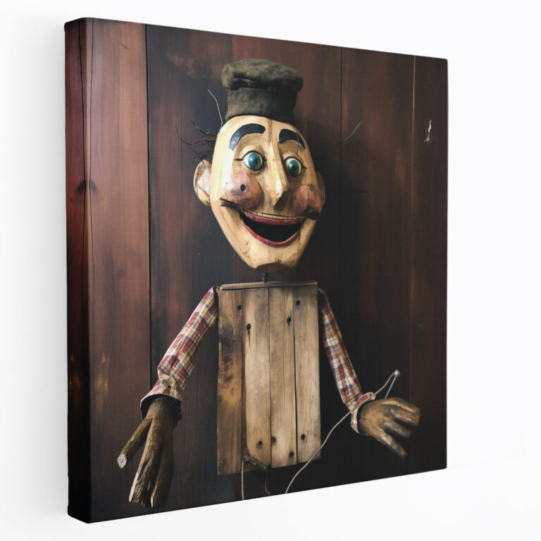 Ventroloquist Dummy Wall Art - Puppet, Canvas, Intriguing, Home Decoration