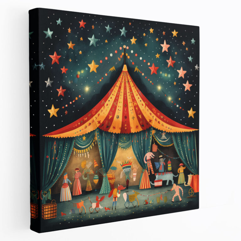 Whimsical Puppet Show Canvas Print - Puppet, Puppet, Charm, Canvas Print