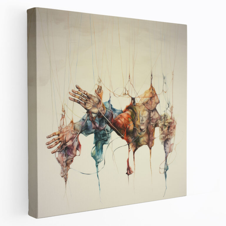 Abstract Puppet Strings Wall Art - Puppet, Puppet, Wall Art, Artistic