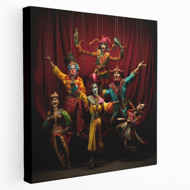 Dancing Puppets Wall Art - Puppet, Vibrant, Puppet, Wall Art
