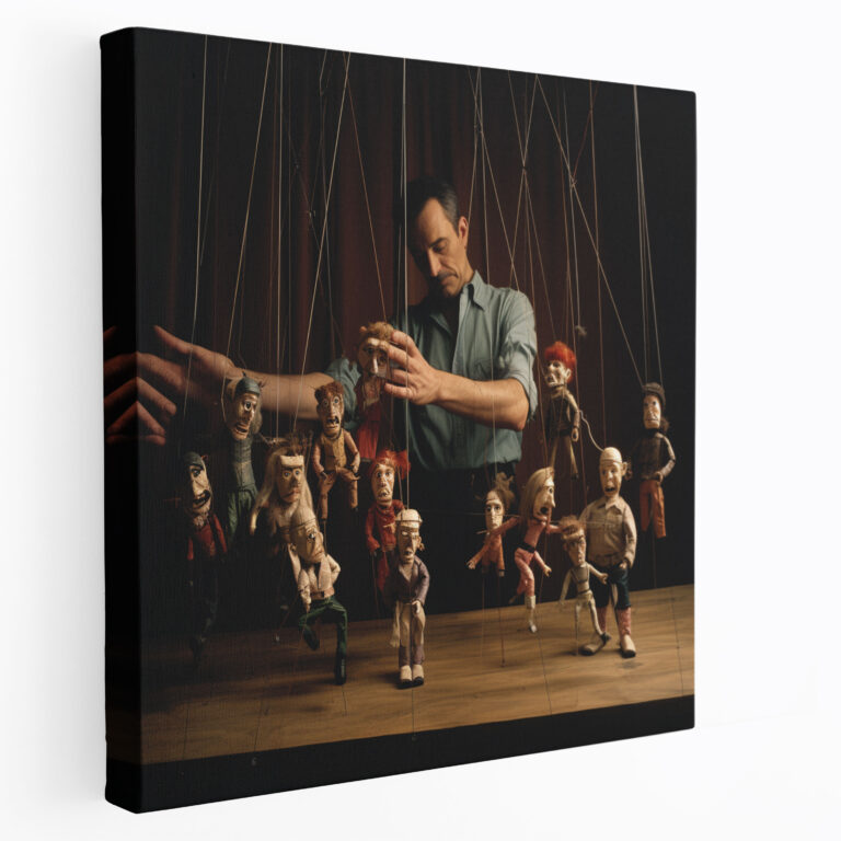 Puppeteer Canvas Print - Puppet, Wall Decoration, Wall Art, Puppeteer