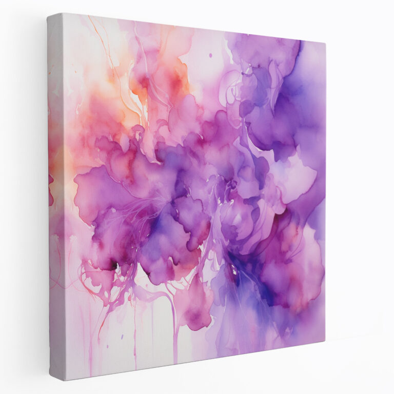 Purple Abstract Canvas Print - Purple, Purple Wall Art, Purple Abstract Canvas Print, Home Decoration