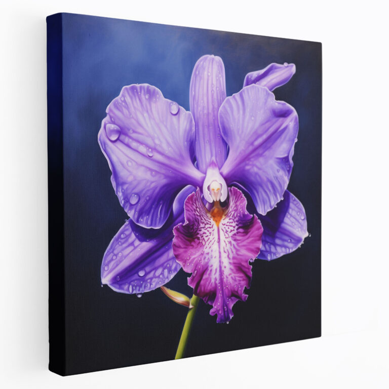 Purple Orchid Wall Art - Oil Painting - Purple, Home Decoration, Wall Art, Wall Decoration