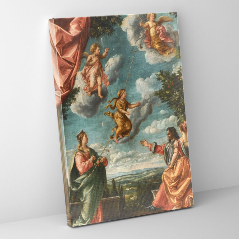 Courtly Drapery Wall Art - Raffaello Sanzio, Canvas Wall Art, Wall Art, Raffaello Sanzio