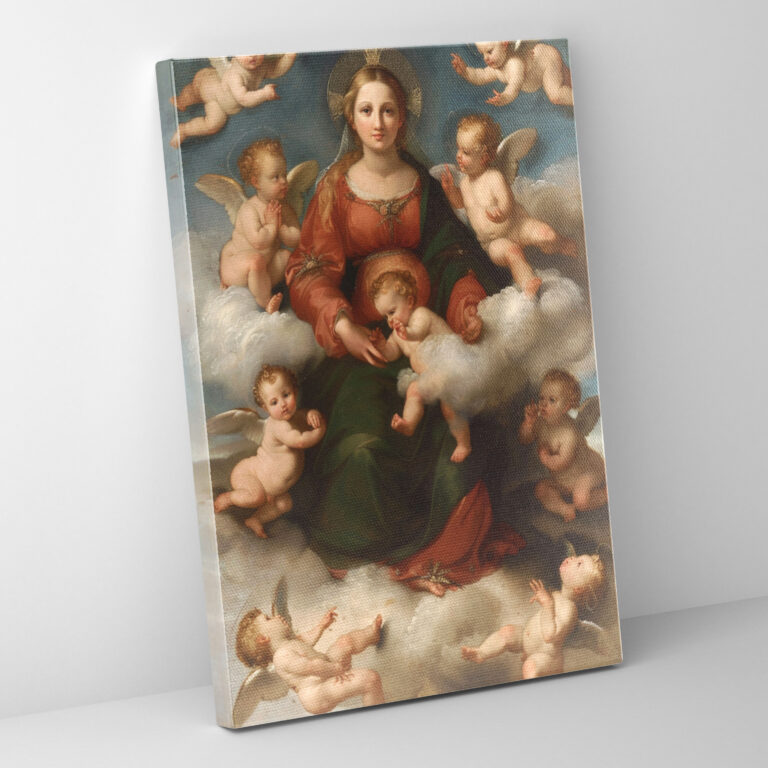 Sistine Madonna Wall Decoration - Raffaello Sanzio, Raffaello Sanzio, Canvas Wall Art, Canvas