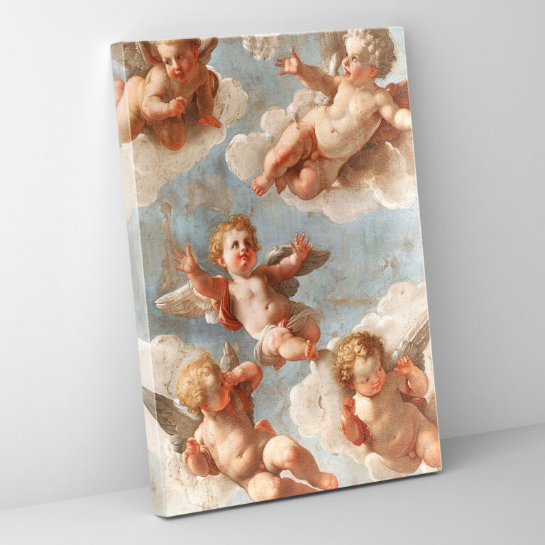 Celestial Cherubs Raffaello Sanzio Wall Decoration - Raffaello Sanzio, Canvas, Home Decoration, Canvas Wall Art