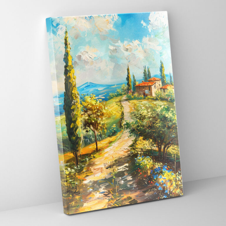 Italian Countryside Canvas Print Inspired By Raffaello Sanzio - Raffaello Sanzio, Wall Art, Home Decoration, Raffaello Sanzio