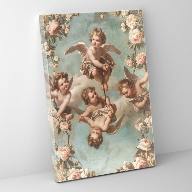 Angelic Floral Wall Art - Raffaello Sanzio, Wall Art, Raffaello Sanzio, Delicate Colors