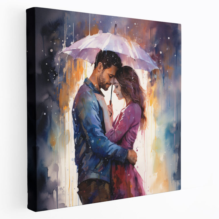Rainy Day Canvas Print Wall Art - Rain, Umbrella, Rain, Canvas