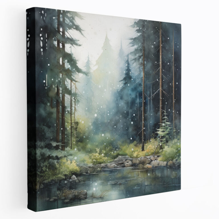 Tranquil Rainforest Canvas Print Wall Art - Rain, Canvas Wall Art, Home Decoration, Canvas Print