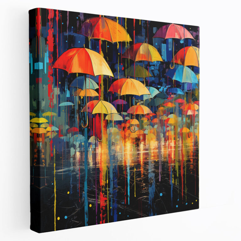 Cheerful Rain Canvas Print - Rain, Canvas Print, Raindrops, Wall Art