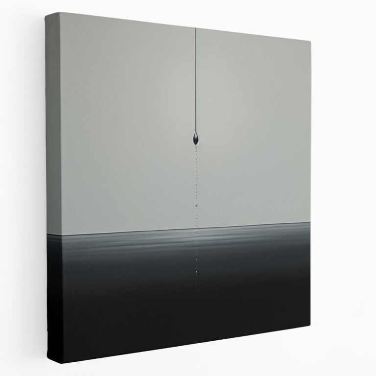 Falling Raindrop Canvas Print - Rain, Canvas Wall Art, Simplicity, Home Decoration
