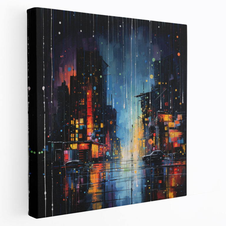 Rain Canvas Print - Rain, Canvas, Rain Canvas Print, Night