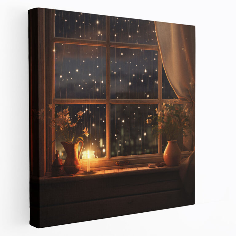 Window Raindrops Canvas Print - Rain, Wall Art, Home Decoration, Raindrops On A Window