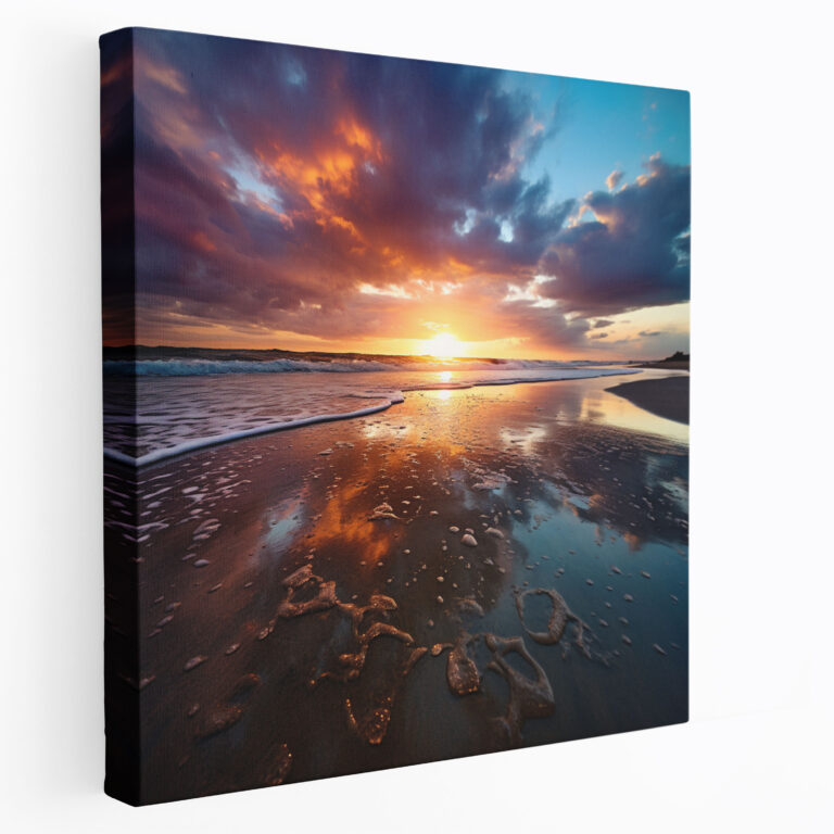 Beach Rainfall Canvas Print - Rain, Wall Art, Canvas Print, Home Decoration