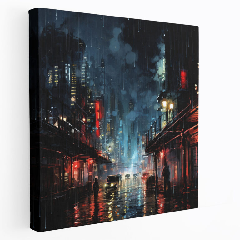Urban Rain Canvas Print - Rain, Dynamic, Urban Feel, Canvas Print