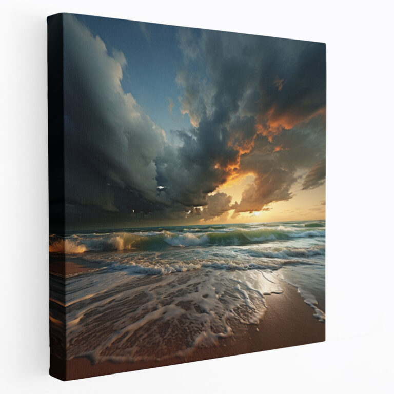 Stormy Ocean Canvas Print - Rain, Ocean, Rain, Canvas