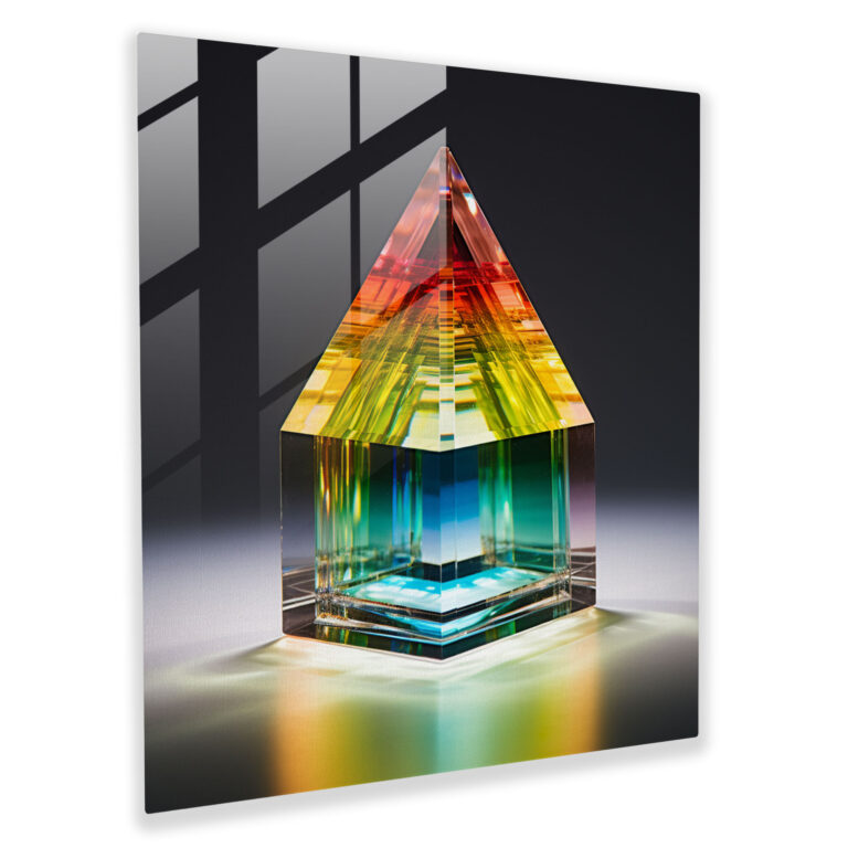 Mesmerizing Rainbow Glass Prism - Rainbow, Home Decoration, Glass Prism, Glass Wall Art