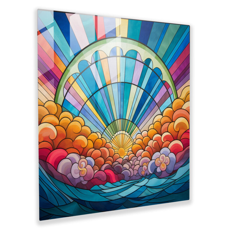 Rainbow Stained Glass Wall Art - Rainbow, Glass Wall Art, Home Decoration, Rainbow