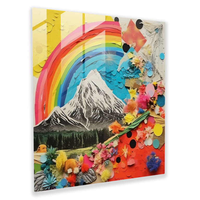 Contemporary Rainbow Glass Wall Art - Rainbow, Home Decoration, Glass Print, Wall Decoration