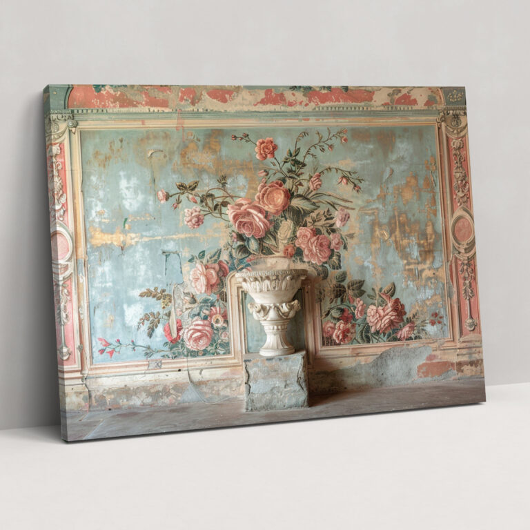 Rococo Floral Wall Decoration - Rococo, Wall Decoration, Home Decoration, Canvas