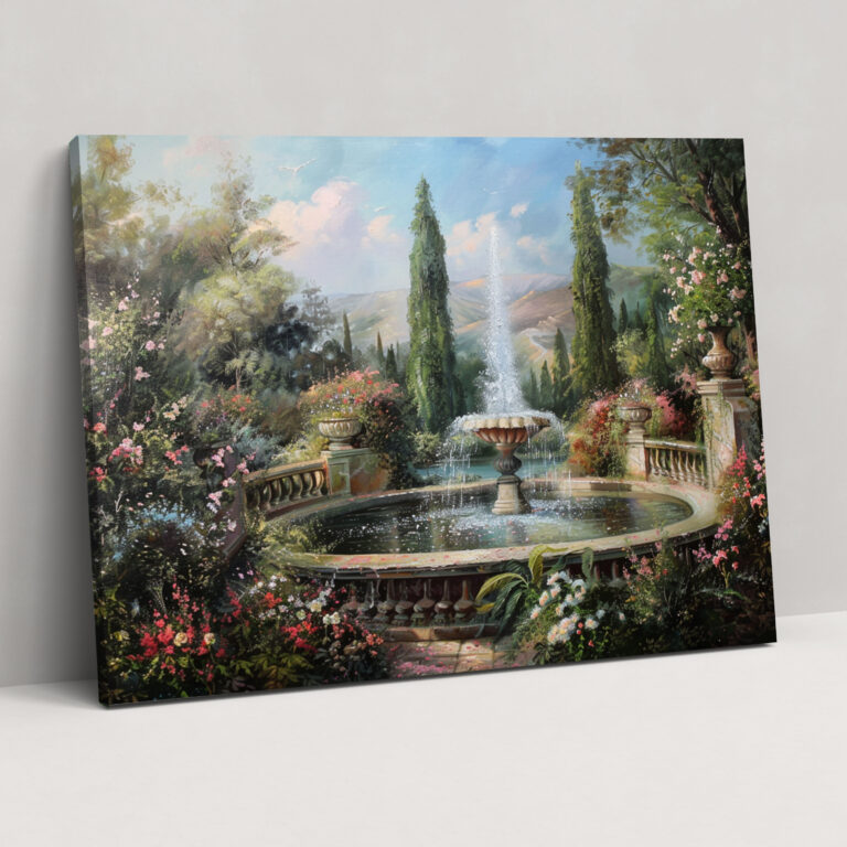 Rococo Style Painting Canvas Print - Rococo, Canvas Print, Wall Decoration, Canvas