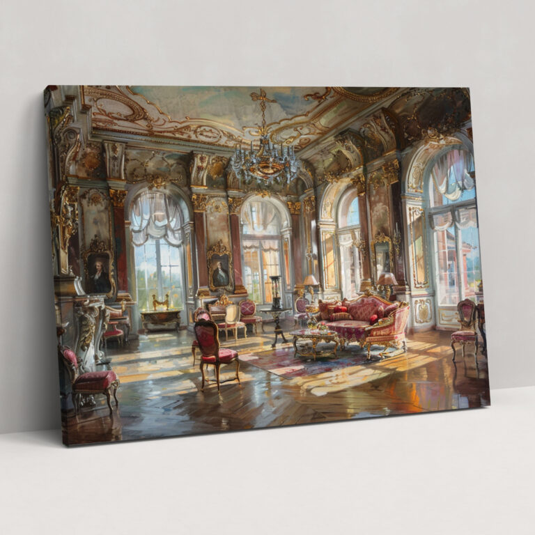 Rococo Style Painting Wall Art - Rococo, Canvas Wall Art, Canvas, Home Decoration