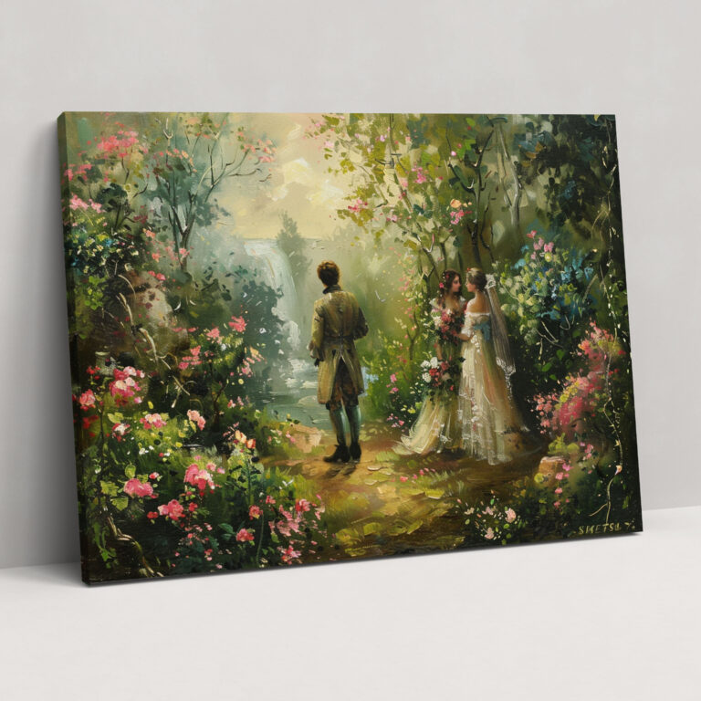 Rococo Style Painting Wall Decoration - Rococo, Wall Decoration, Rococo Style Painting, Canvas Wall Art