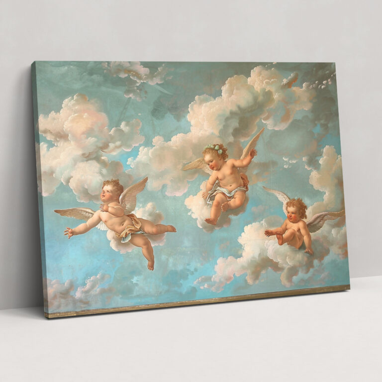 Rococo Style Painting Canvas Print - Rococo, Canvas Wall Art, Wall Decoration, Canvas Print