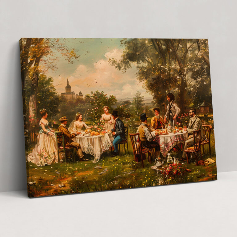 Rococo Style Painting Wall Decoration - Rococo, Canvas, Canvas Wall Art, Canvas Print