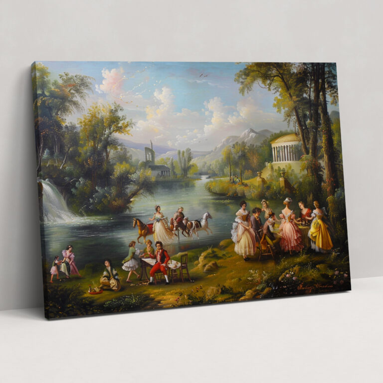 Rococo Style Painting Wall Decoration - Rococo, Canvas Wall Art, Home Decoration, Canvas Print