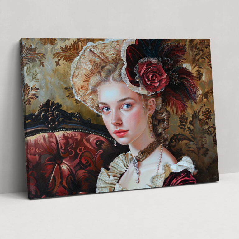 Rococo Style Painting Canvas Print - Rococo, Canvas, Home Decoration, Rococo Style Painting