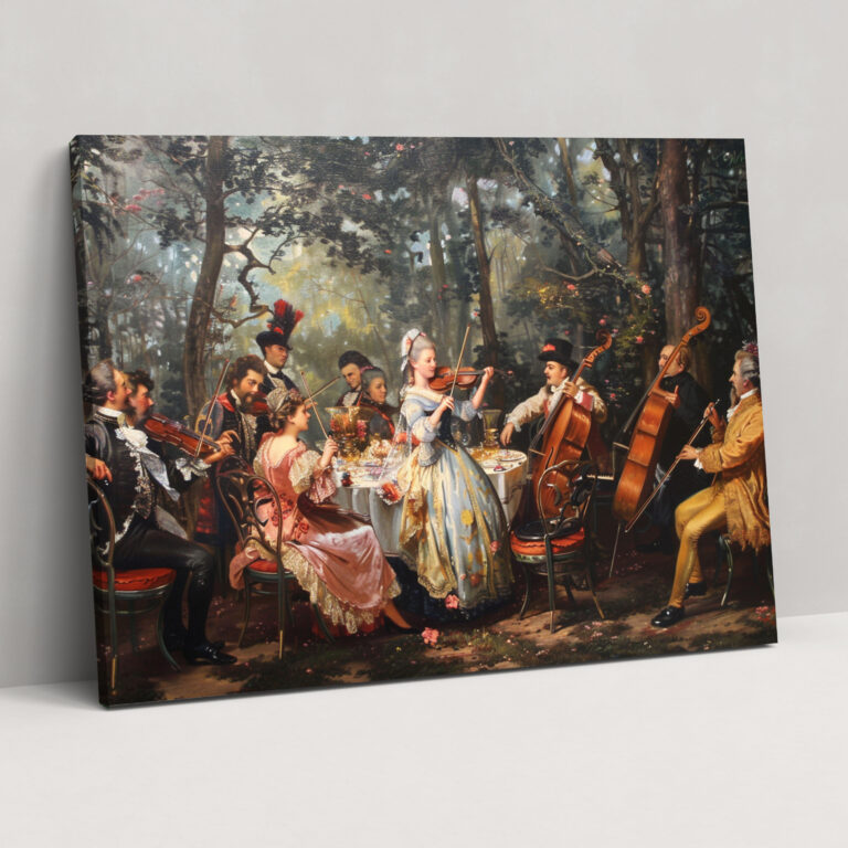 Rococo Style Painting Wall Art - Rococo, Canvas Wall Art, Wall Decoration, Canvas Print