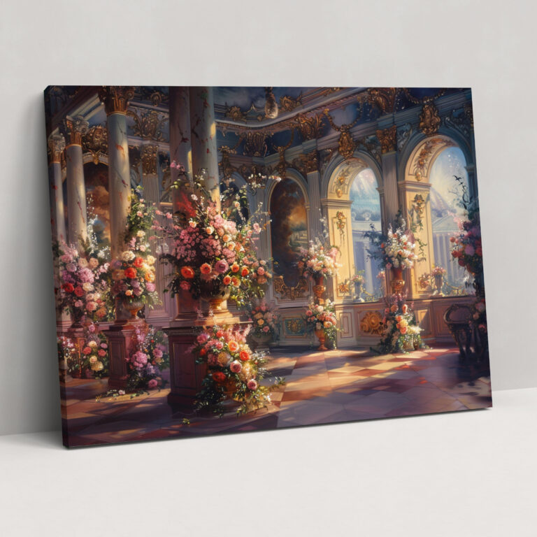 Rococo Style Painting Wall Decoration - Rococo, Rococo Style Painting, Home Decoration, Canvas Print