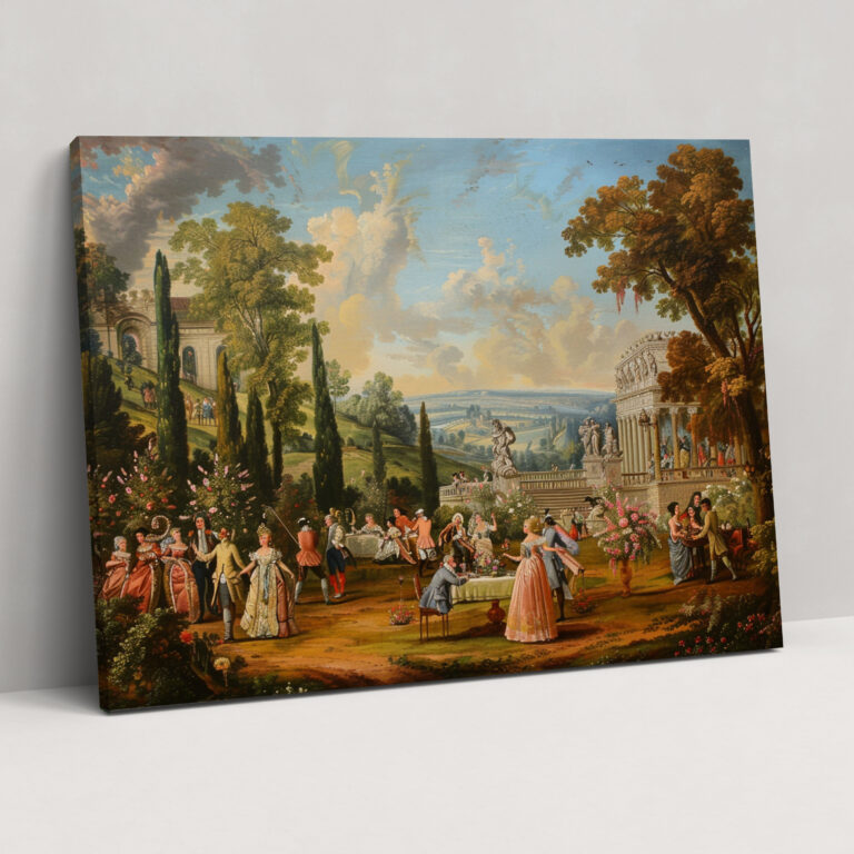 Rococo Style Painting Canvas Print - Rococo, Home Decoration, Canvas Wall Art, Canvas Print
