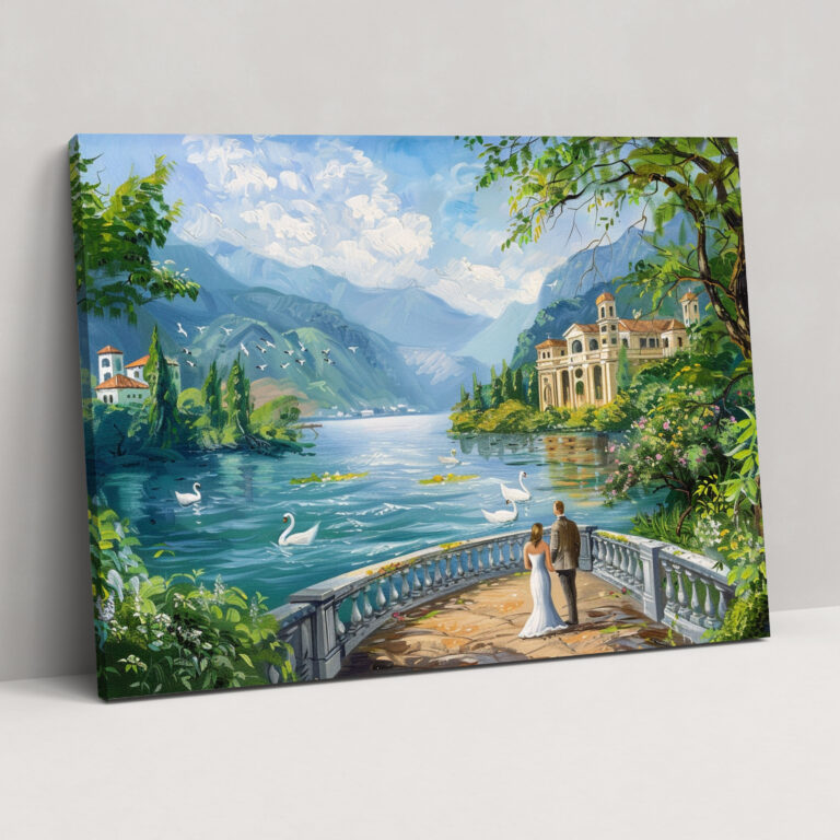 Rococo Style Painting Canvas Print - Rococo, Rococo Style Painting, Wall Art, Home Decoration