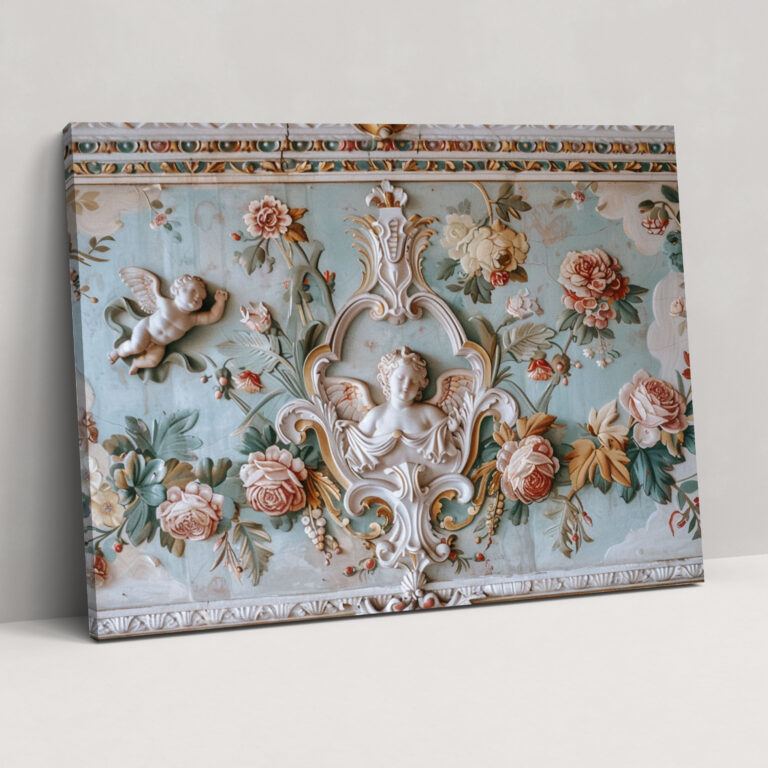 Rococo Style Painting Floral Wall Art - Rococo, Home Decoration, Rococo Style Painting, Wall Decoration