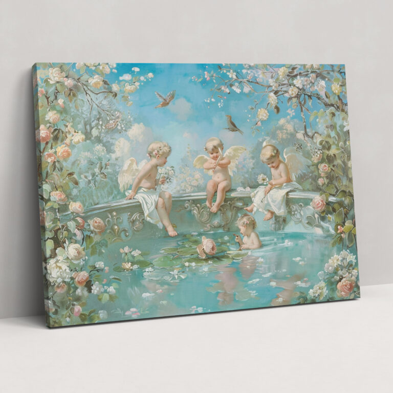Rococo Style Painting Wall Art - Rococo, Rococo Style Painting, Canvas Wall Art, Home Decoration