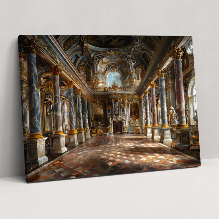 Rococo Style Painting Canvas Print - Rococo, Canvas, Wall Decoration, Home Decoration