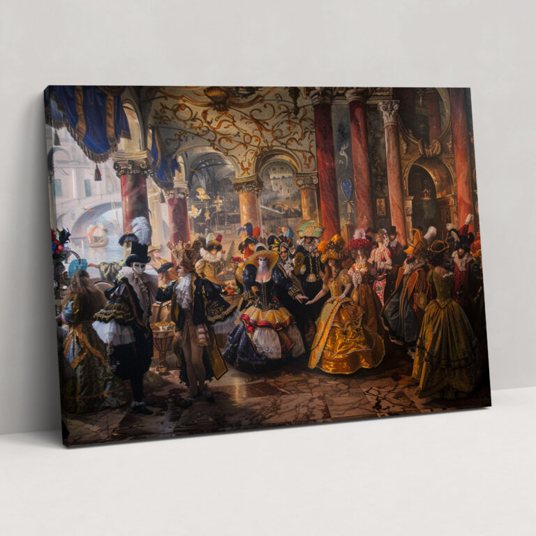 Rococo Style Painting Canvas Print - Rococo, Rococo Style Painting, Wall Art, Canvas