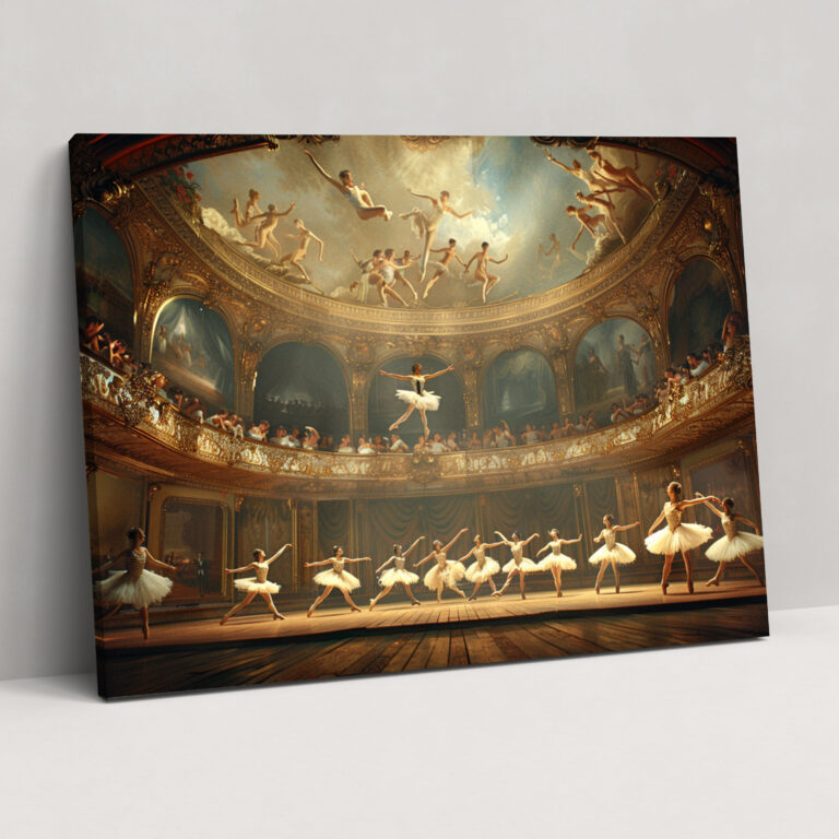 Rococo Style Painting Wall Art - Rococo, Canvas Wall Art, Wall Decoration, Rococo Style Painting