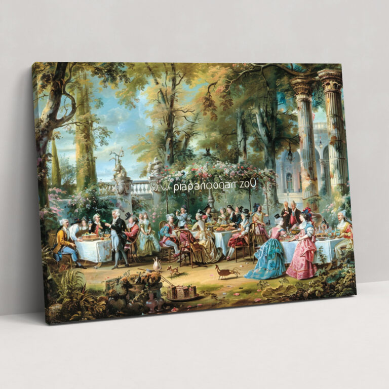 Rococo Style Painting Canvas Print - Rococo, Home Decoration, Canvas Print, Wall Decoration