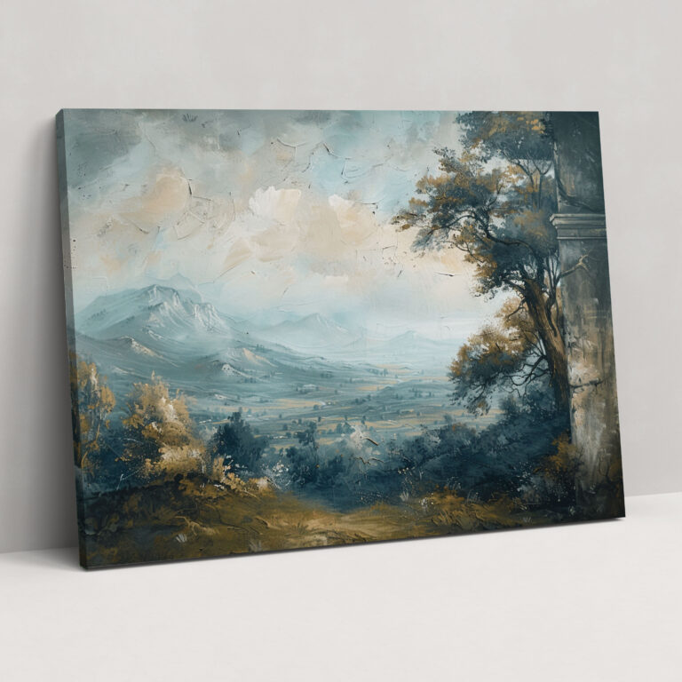 Rococo Style Painting Pastoral Landscape Canvas Print - Rococo, Home Decoration, Canvas, Canvas Wall Art