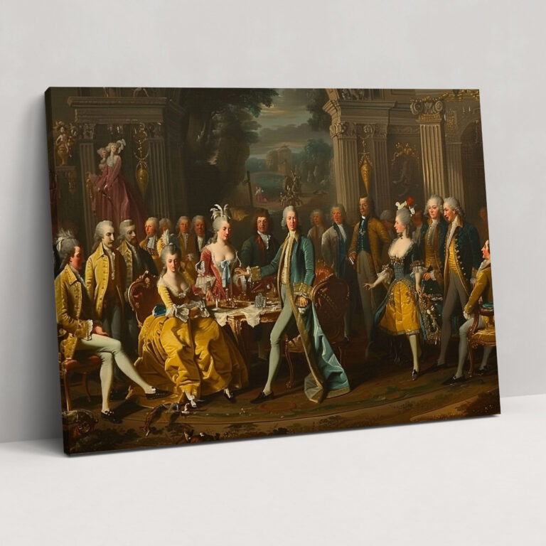 Rococo Style Painting Wall Decoration - Rococo, Wall Art, Canvas Print, Wall Decoration