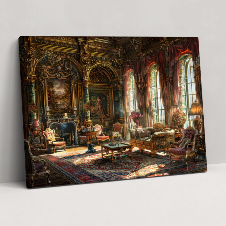 Rococo Style Painting Canvas Print - Rococo, Rococo Style Painting, Home Decoration, Wall Decoration