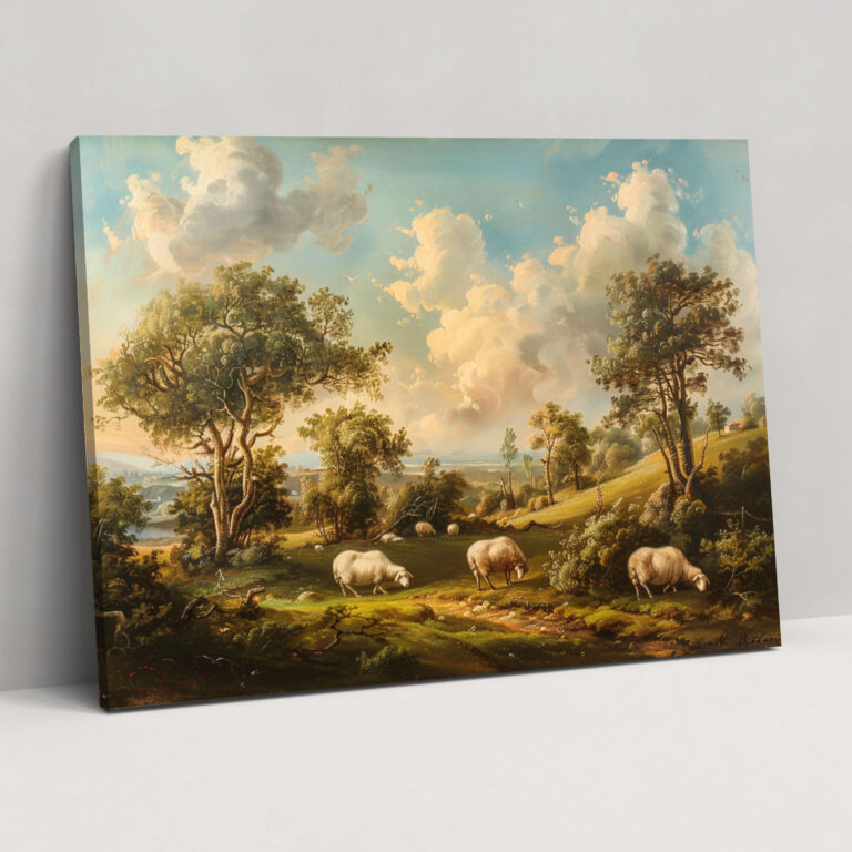 Rococo Landscape Wall Art - Rococo, Home Decoration, Canvas Print, Rococo Style Painting